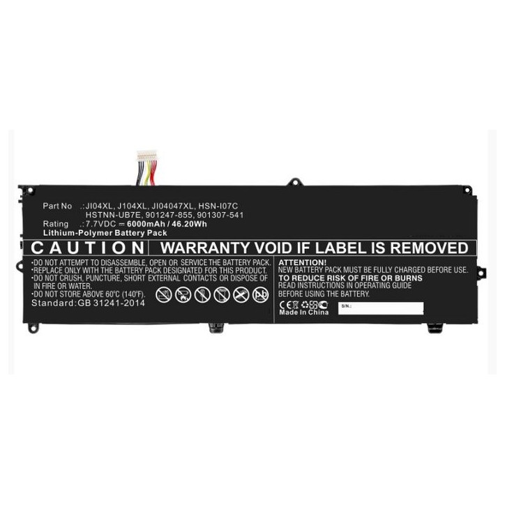 MBXHP-BA0267 CoreParts Laptop Batteria for HP 44Wh 4 Cell Li-ion 7.7V 5.7Ah Black and Silver for HP Elite X2 1012 G2 Series 9012