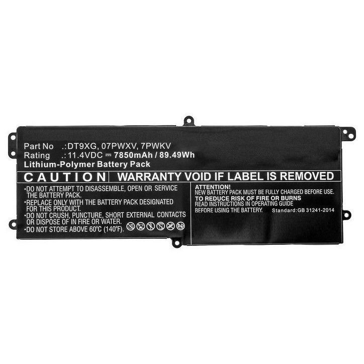 MBXDE-BA0220 CoreParts Laptop Batteria for Dell 89.49Wh Li-Pol 11.4V 7850mAh Black for Dell Notebook Laptop Alienware Area 51m A