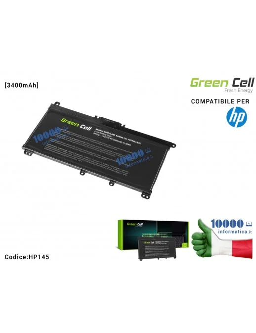HP145 Batteria HSTNN-LB7X Green Cell Compatibile per HP Pavilion 14-BF 14-BK 14-BP 15-CC 15-CD 15-CK 17-AR TF03XL [3400mAh] 9...