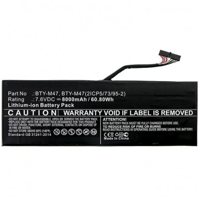 MBXMSI-BA0009 MBXMSI-BA0009 CoreParts Laptop Batteria for MSI 61WH Li-ion 7.6V 8Ah GS40 GS40 6QD GS40 6QD Phantom BTY-M47 BTY...