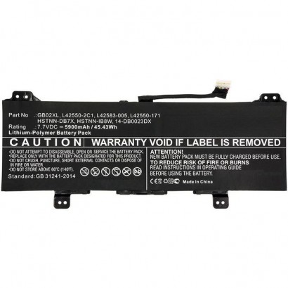 MBXHP-BA0215 MBXHP-BA0215 CoreParts Laptop Batteria for HP 45WH Li-ion 7.7V 5.9Ah Chromebook X360 11 14-DB0023DX GB02XL HSTNN...