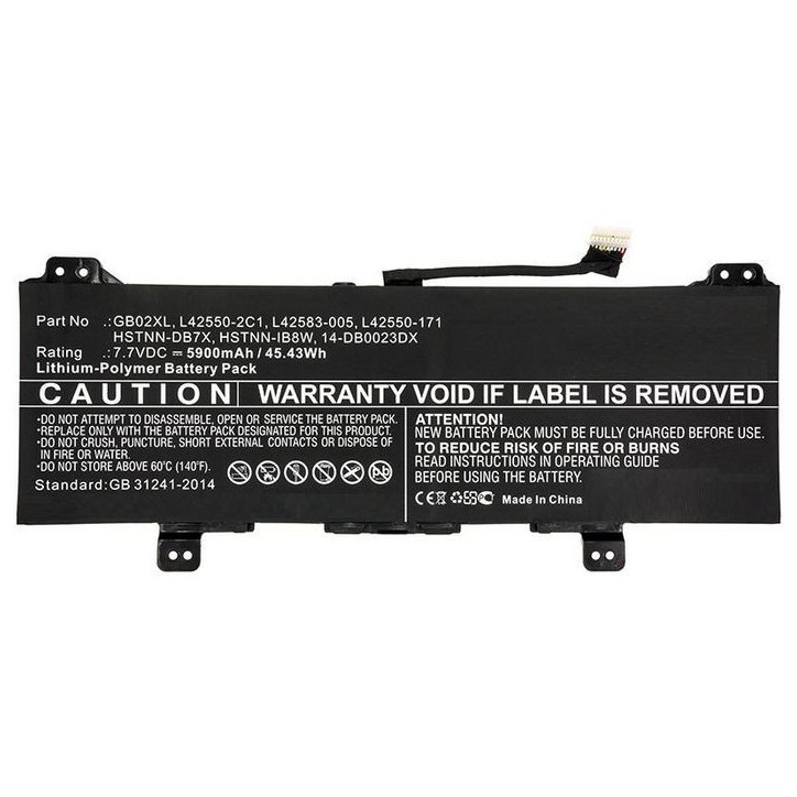 MBXHP-BA0215 CoreParts Laptop Batteria for HP 45WH Li-ion 7.7V 5.9Ah Chromebook X360 11 14-DB0023DX GB02XL HSTNN-DB7X