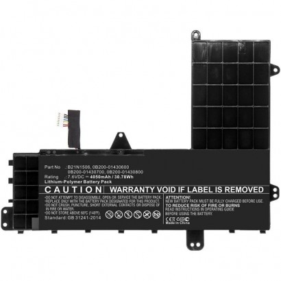 MBXAS-BA0184 MBXAS-BA0184 CoreParts Laptop Batteria for Asus 31WH Li-ion 7.6V 4.05Ah E502NA-2A E502NA-2B E502NA-2C 0B200-0143...