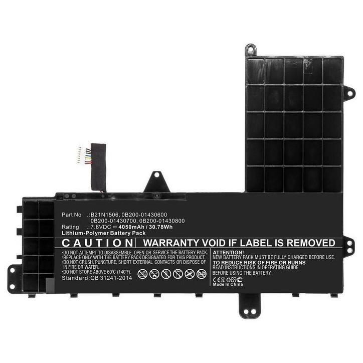 MBXAS-BA0184 CoreParts Laptop Batteria for Asus 31WH Li-ion 7.6V 4.05Ah E502NA-2A E502NA-2B E502NA-2C 0B200-01430600 0B200-01430