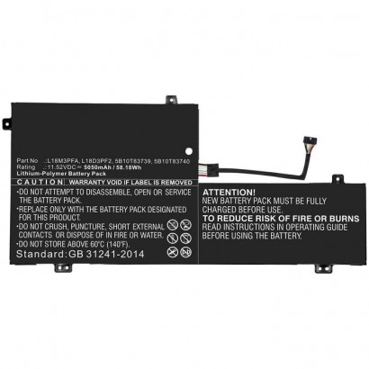 MBXLE-BA0242 MBXLE-BA0242 CoreParts Laptop Batteria for Lenovo 58.18Wh Li-Pol 11.52V 5050mAh Black for Lenovo Notebook Laptop...