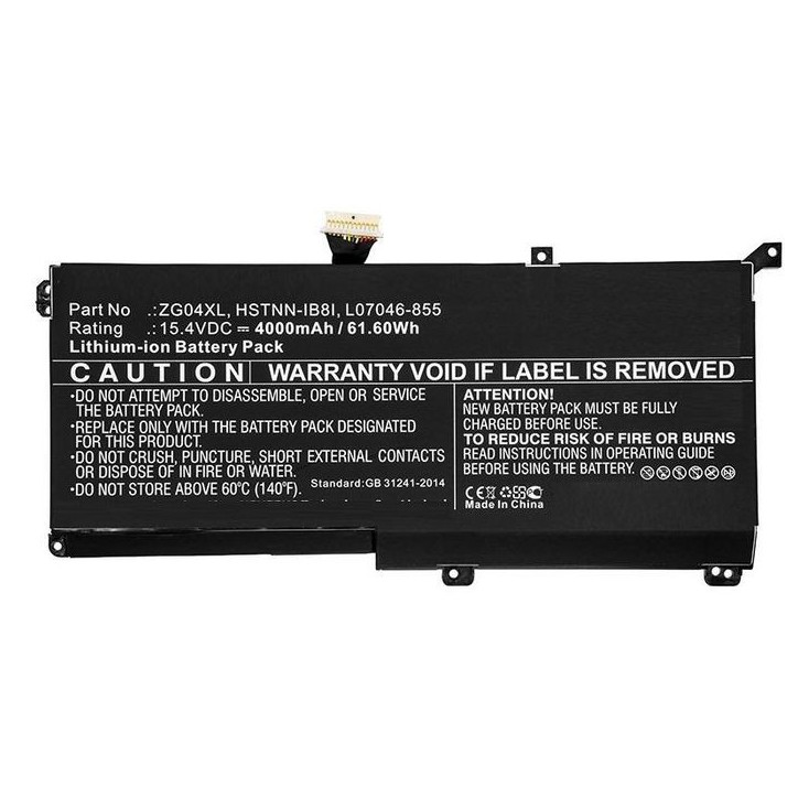 MBXHP-BA0227 CoreParts Laptop Batteria for HP 61.60Wh Li-ion 15.4V 4000mAh Black for HP Notebook Laptop EliteBook 1050 G1 HSTNN-