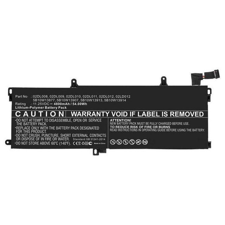 MBXLE-BA0269 CoreParts Laptop Batteria for Lenovo 50Wh Li-Pol 11.55V 4350mAh Black for THINKPAD T590 20N4001WUS THINKPAD T590 02