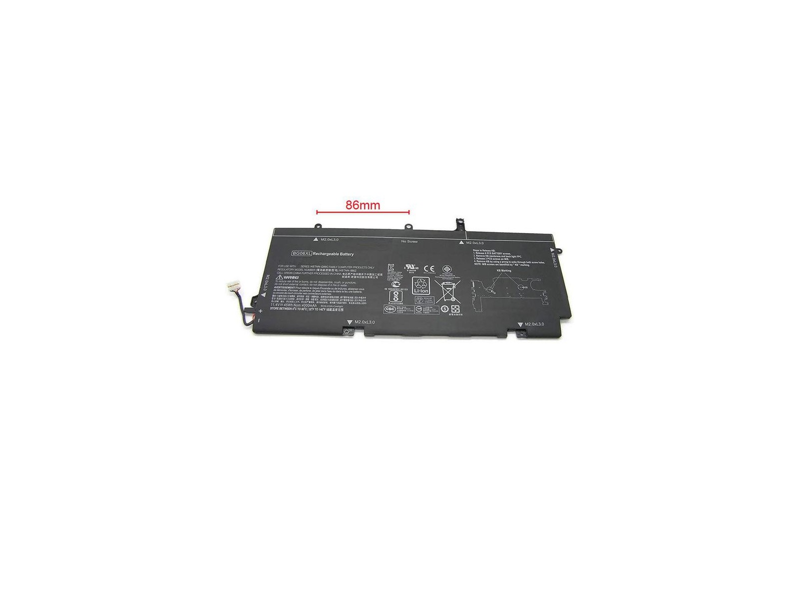 MBXHP-BA0209 MBXHP-BA0209 CoreParts Laptop Batteria for HP 36Wh 6 Cell Li-Pol 11.4V 3.2Ah HP ELITEBOOK 1040 G3 Series. HP Fol...