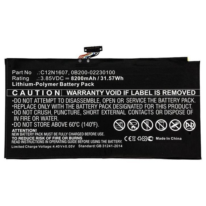MBXAS-BA0232 CoreParts Laptop Batteria for Asus 31.57Wh Li-Pol 3.85V 8200mAh Black for Asus Notebook Laptop T102H T102HA T103H T