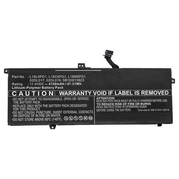 MBXLE-BA0281 CoreParts Laptop Batteria for Lenovo 44.5Wh Li-Pol 11.4V 3900mAh Black for Lenovo Notebook Laptop ThinkPad X390 Thi