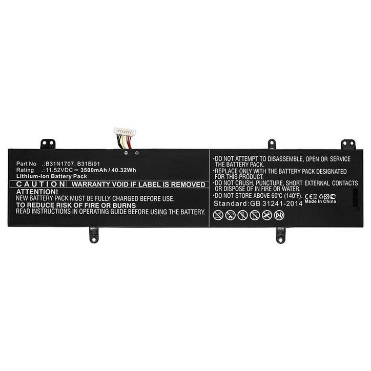MBXAS-BA0178 CoreParts Laptop Batteria for Asus 40WH Li-ion 11.52V 3.5Ah for VivoBook S14 S410U S410UA S410UF S410UN S410UQ X411