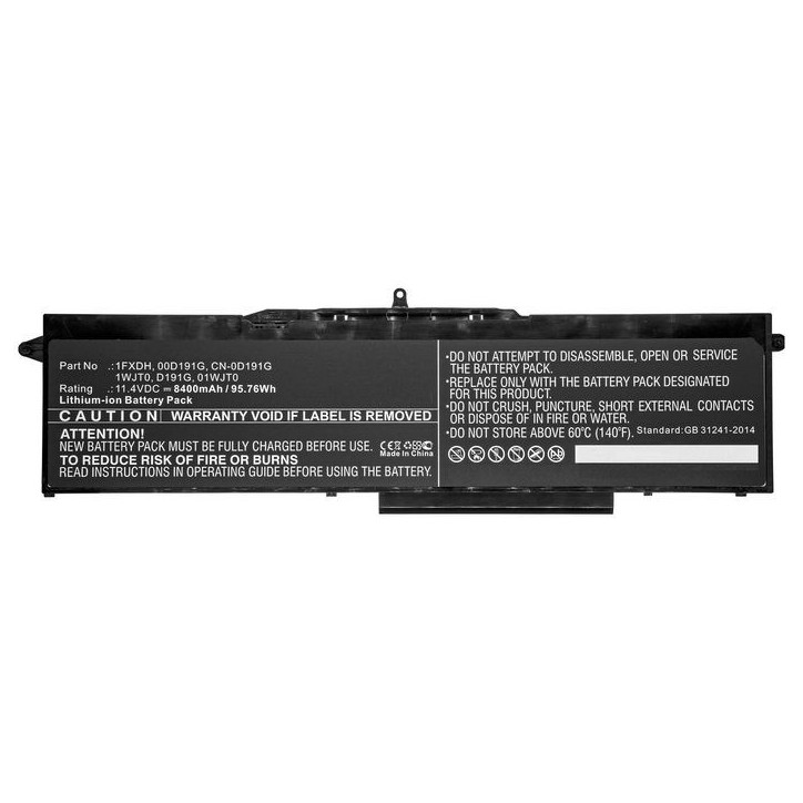MBXDE-BA0202 CoreParts Laptop Batteria for Dell 95.76Wh Li-ion 11.4V 8400mAh Black for Dell Notebook Laptop Latitude 15 5501 Lat