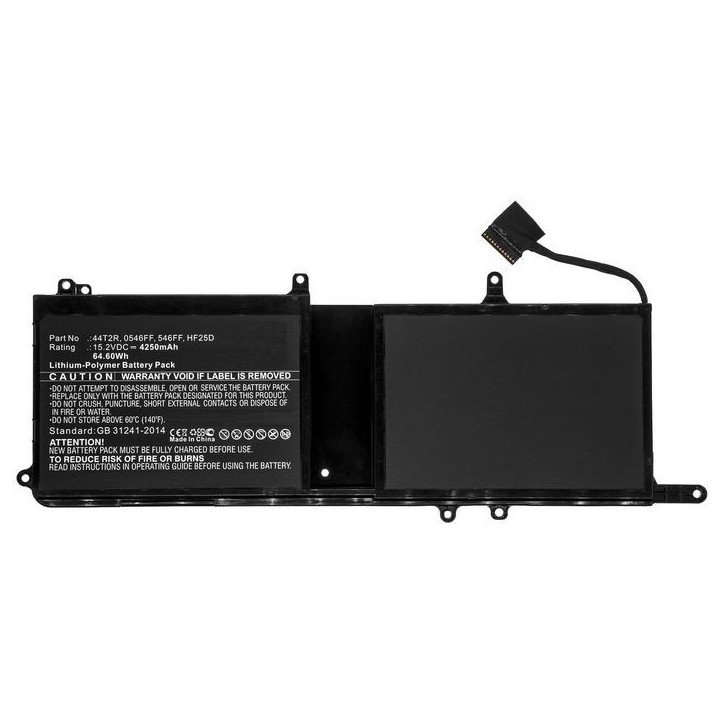 MBXDE-BA0193 CoreParts Laptop Batteria for Dell 64.60Wh Li-Pol 15.2V 4250mAh Black for Dell Notebook Laptop Alienware 15 R3 Max-