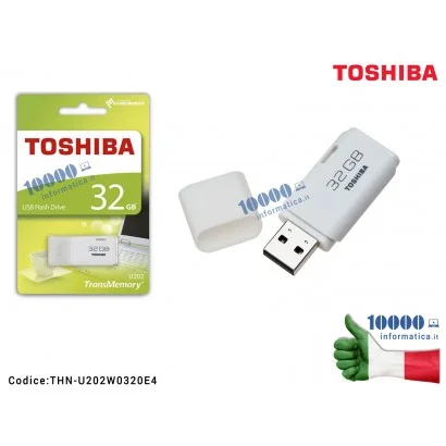 THN-U202W0320E4 Chiavetta USB Pen Drive TOSHIBA TranMemory U202 HAYABUSA USB 2.0 [32 GB]