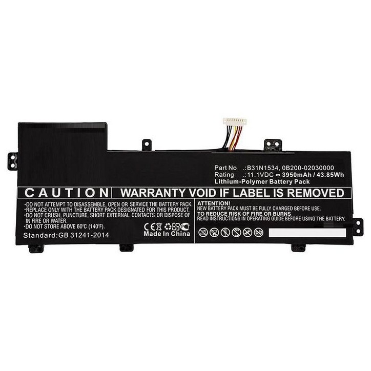 MBXAS-BA0172 CoreParts Laptop Batteria For Asus 44WH Li-ion 11.1V 3950mAh for Asus UX510 0B200-02030000 0B200-02030100 B31N1534