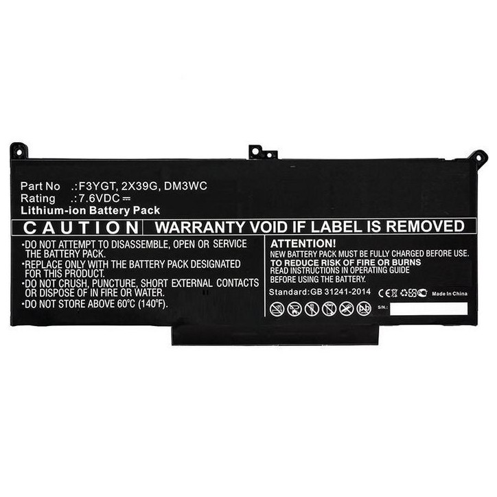 MBXDE-BA0142 CoreParts Laptop Batteria for Dell 44Wh 4 cells Li-Po 7.6V 5800mAh Black Dell Latitude 12 7000 Latitude 12 7290 Lat