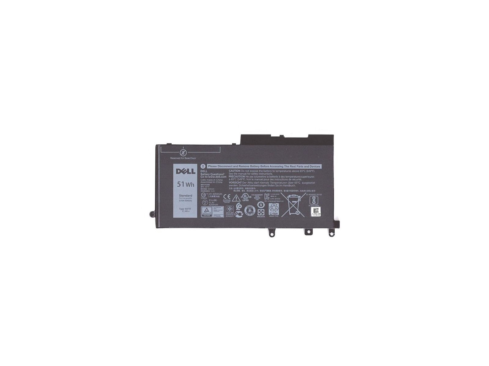 D4CMT D4CMT Dell Batteria 51WHR 3 Cell Lithium Ion 0D4CMT D4CMT D4CMT Dell Batteria 51WHR 3 Cell Lithium Ion 0D4CMT