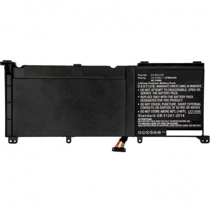 MBXAS-BA0137 MBXAS-BA0137 CoreParts Laptop Batteria for Asus 56Wh Li-Pol 15.2V 3700mAh Black G501 G601J G60JW4720 N501JW-1A N...