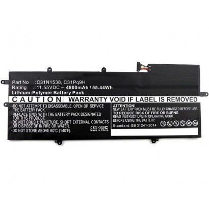 MBXAS-BA0023 MBXAS-BA0023 CoreParts Laptop Batteria for Asus 55Wh Li-Pol 11.55V 4545mAh Black Q324UA UX360UA UX360UA-1A UX360...
