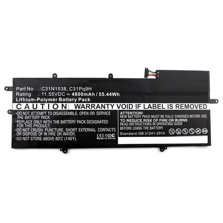 MBXAS-BA0023 CoreParts Laptop Batteria for Asus 55Wh Li-Pol 11.55V 4545mAh Black Q324UA UX360UA UX360UA-1A UX360UA-1B UX360UA-1C