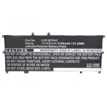MBXSO-BA0041 MBXSO-BA0041 CoreParts Laptop Batteria for Sony 47Wh Li-Pol 15V 3150mAh Black SVF14N16CW SVF14N26CW SVF15N13CW S...