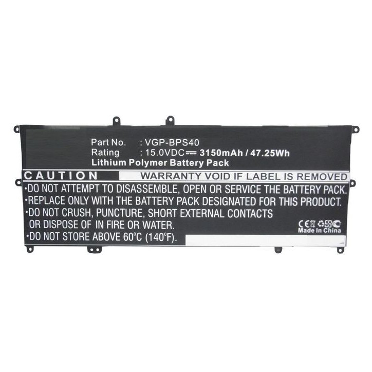 MBXSO-BA0041 CoreParts Laptop Batteria for Sony 47Wh Li-Pol 15V 3150mAh Black SVF14N16CW SVF14N26CW SVF15N13CW SVF15N18PW VAIO F