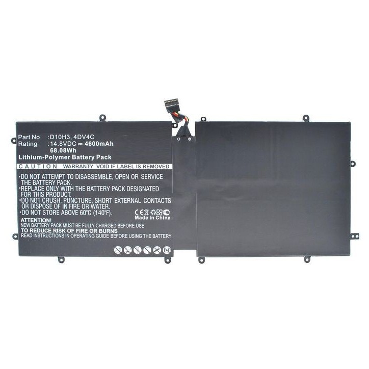 MBXDE-BA0065 CoreParts Laptop Batteria for Dell 68Wh Li-Pol 14.8V 4600mAh Black XPS 18 XPS 18 1810 XPS 18 1820 XPS 18-1810 4DV4C