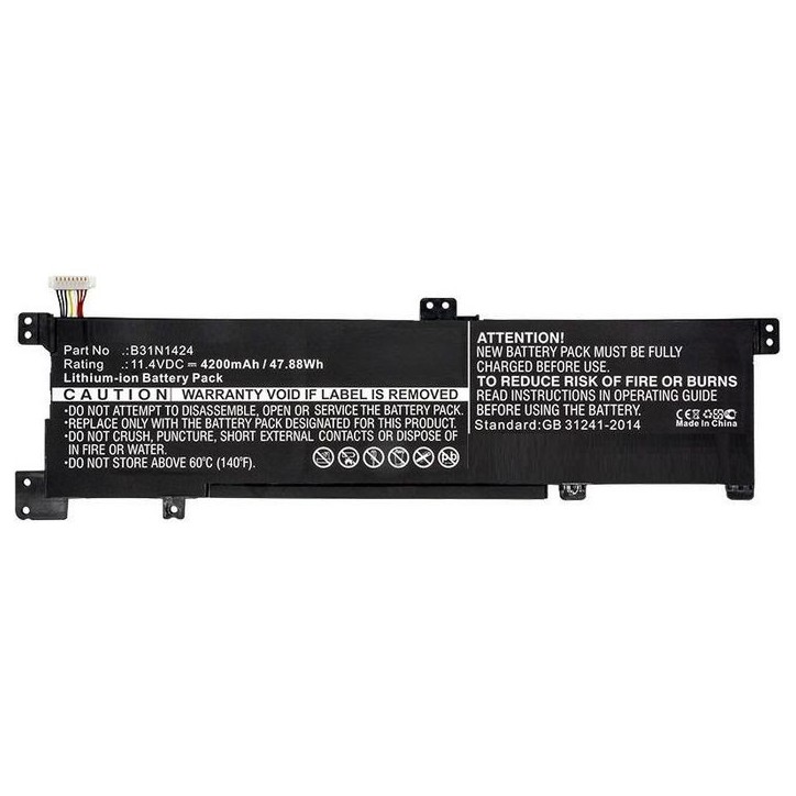 MBXAS-BA0085 CoreParts Laptop Batteria for Asus 39Wh Li-ion 11.4V 3400mAh Black A400U A401L K401 K401LB K401LB5010 K401LB5200 K4