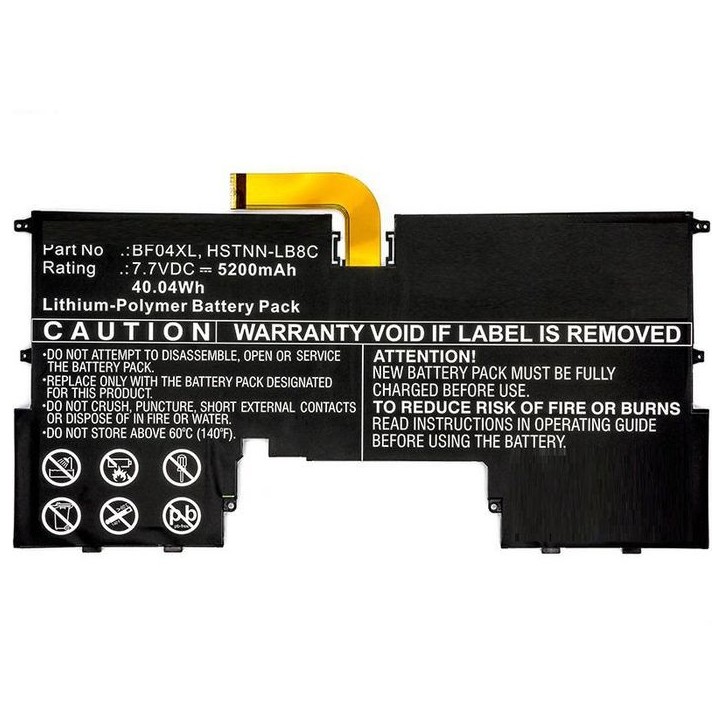 MBXHP-BA0165 CoreParts Laptop Batteria for HP 40Wh Li-Pol 7.7V 5200mAh Black Spectre 13-V101NA Spectre 13-V115TU Spectre 13-V116