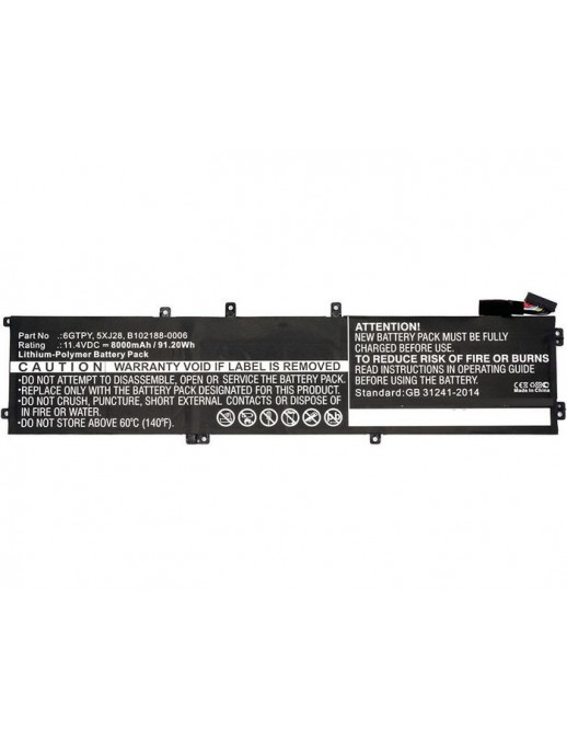 MBXDE-BA0090 MBXDE-BA0090 CoreParts Laptop Batteria for Dell 69.3Wh Li-Pol 11.55V 6000mAh Black Precision M5520 XPS 15 9560 X...