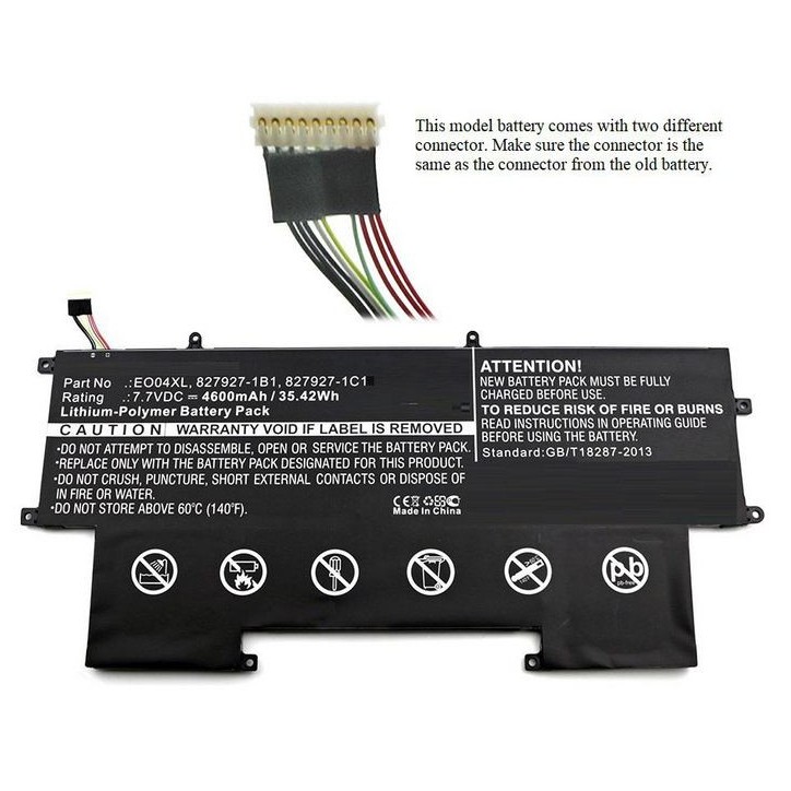 MBXHP-BA0095 CoreParts Laptop Batteria for HP 35Wh Li-Pol 7.7V 4600mAh Black EliteBook Folio G1 EliteBook Folio G1 Subnotebook 8