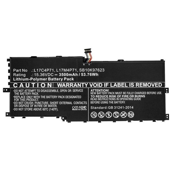 MBXLE-BA0129 CoreParts Laptop Batteria for Lenovo 44Wh Li-Pol 15.17V 2900mAh Black ThinkPad X1 Yoga 2018 L17C4P71 L17M4P71 SB10K