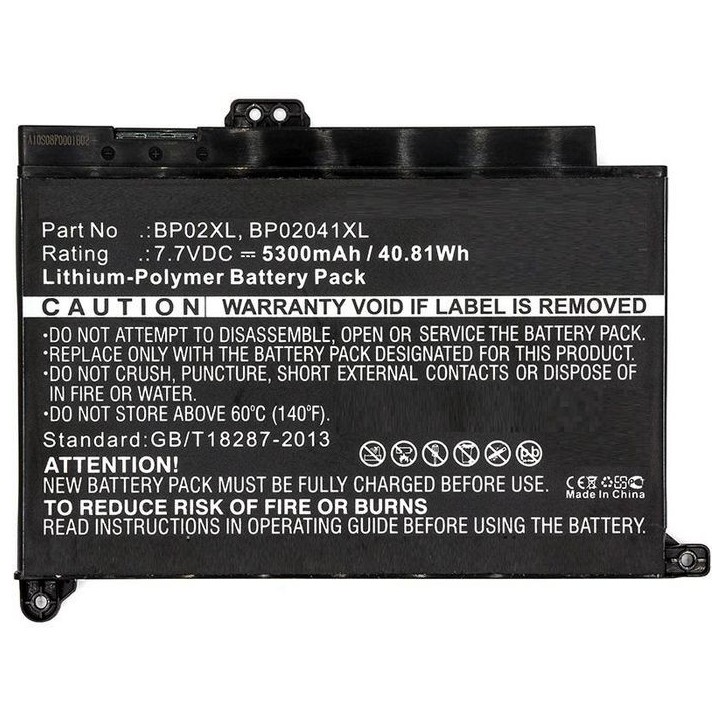 MBXHP-BA0082 CoreParts Laptop Batteria for HP 39Wh Li-Pol 7.7V 5100mAh Black Pavilion 15-AU010WM Pavilion 15-AU018wm Pavilion PC