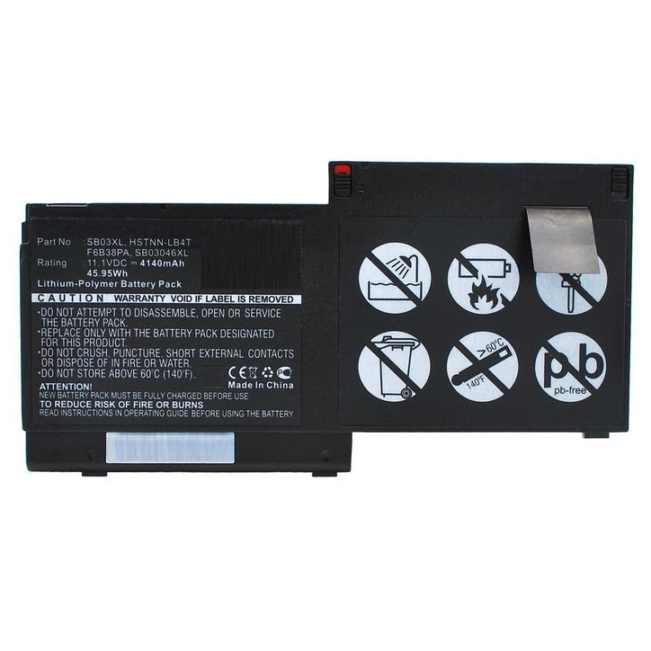 MBXHP-BA0132 CoreParts Laptop Batteria for HP 46Wh Li-Pol 11.1V 4140mAh Black Elitebook 820 G1 G2 Elitebook 840 G2 Elitebook 720