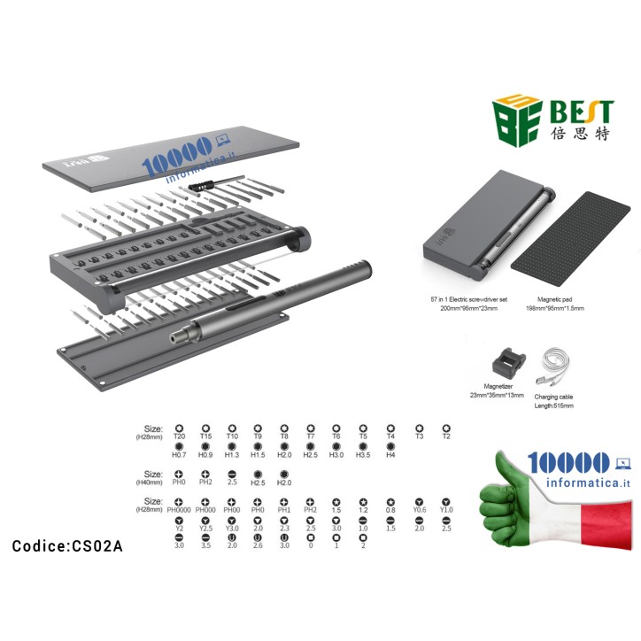 Cacciavite Elettrico Magnetici di Precisione BEST BST-9911 Esagonali Torx mini Stella batteria al litio Kit Atrezzi per Riparazi