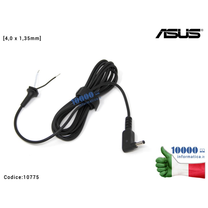 Cavo Con Connettore per Alimentatore ASUS [4,0 x 1,35mm] (1,5mt) ZenBook UX32V UX32VD UX302L UX302LA UX21A UX303 UX31A UX32A F302UJ F302UVF456UB F456UF UX303LN