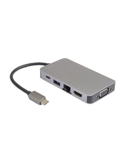 USB3.1CCOM14 USB3.1CCOM14 MicroConnect USB-C 2 x USB3.0 A RJ45 HDMI VGA Type C Dock hub 1PM64AAAC3 1PM64AA 4X90S92381