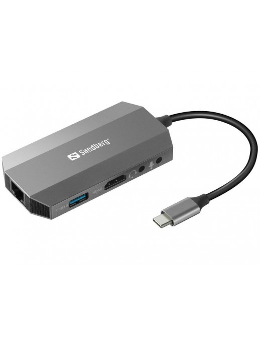 136-33 136-33 Sandberg USB-C 6in1 Travel Dock