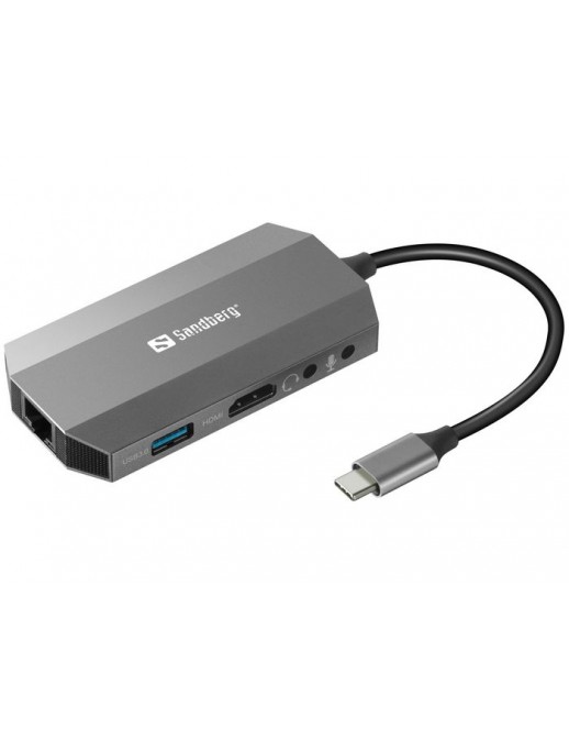 136-33 Sandberg USB-C 6in1 Travel Dock