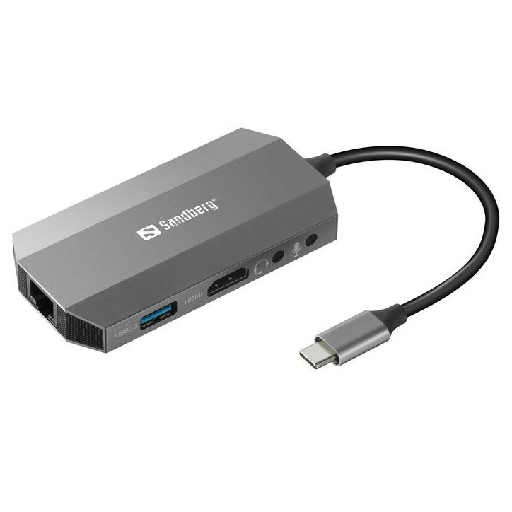 136-33 Sandberg USB-C 6in1 Travel Dock