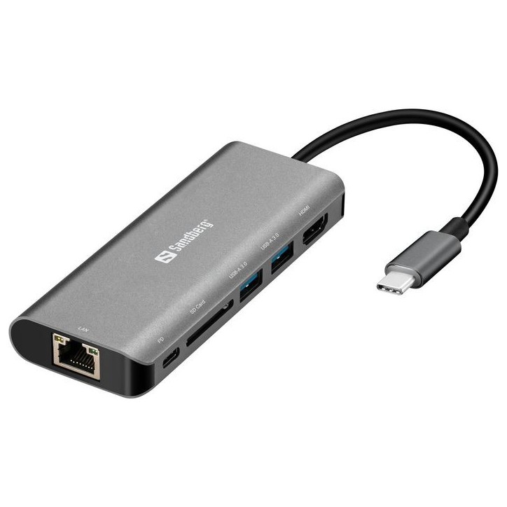 136-18 Sandberg USB-C Dock HDMILANSDUSB100W N/A