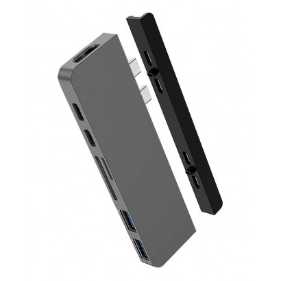 HD28C-GRY HD28C-GRY Hyper DUO 7-in-2 MacBook Pro Hub (G) Gray Features DSE