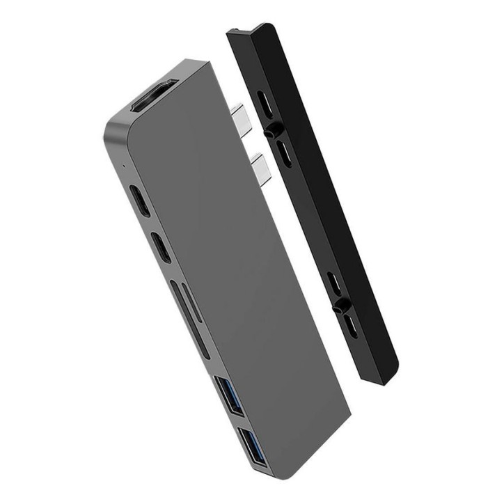 HD28C-GRY Hyper DUO 7-in-2 MacBook Pro Hub (G) Gray