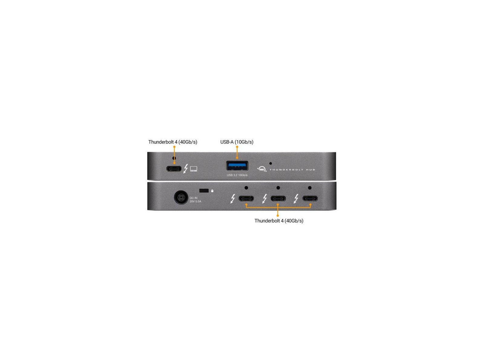 OWCTB4HUB5P OWCTB4HUB5P OWC 40Gb/s Thunderbolt 4 USB 3.2 Gen 2 Type-A Port 17 x 118 x 73 mm 209 g Space Gray OWCTB4HUB5P OWCTB4HUB5P OWC 40Gb/s Thunderbolt 4 USB 3.2 Gen 2 Type-A Port 17 x 118 x 73 mm 209 g Space Gray