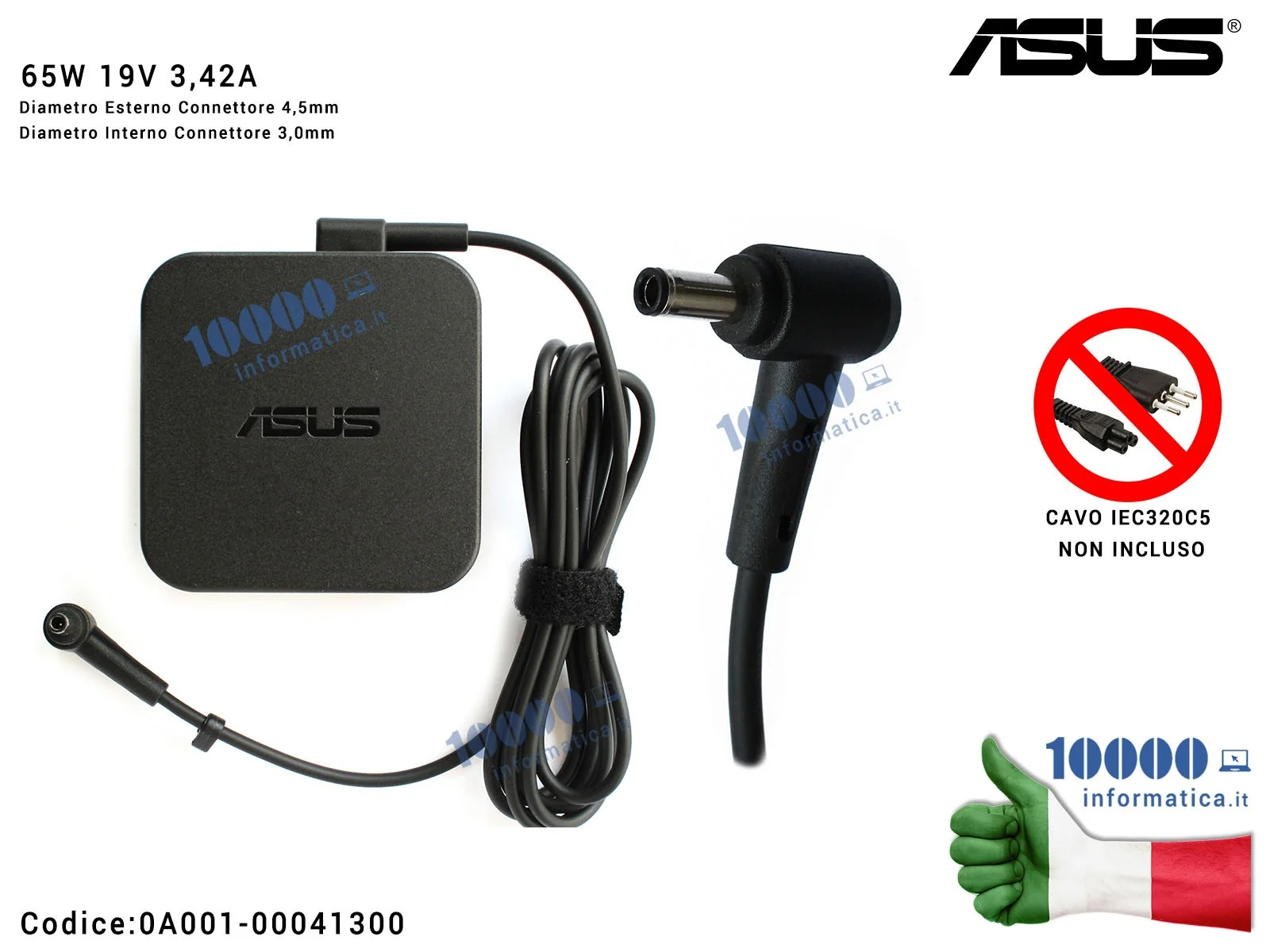 0A001-00041300 Alimentatore Originale ASUS 65W 19V 4.5x3mm ADP-65GD D ADP-65AW PA-1650-48 Alimentatore ASUS 65W 19V 3,42A [4,... 0A001-00041300 Alimentatore Originale ASUS 65W 19V 4.5x3mm ADP-65GD D ADP-65AW PA-1650-48 Alimentatore ASUS 65W 19V 3,42A [4,...