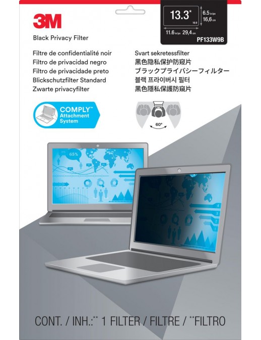 PF133W9B PF133W9B 3M Privacy Filter 13.3" 16:9 COMPLY 98044054314