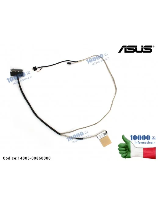 14005-00860000 Cavo Flat LCD ASUS VivoBook S550 S550C S550CA S550CM V550C V505CA S550CB S550X 1422-01CR000 [NO MICROFONO] 140...