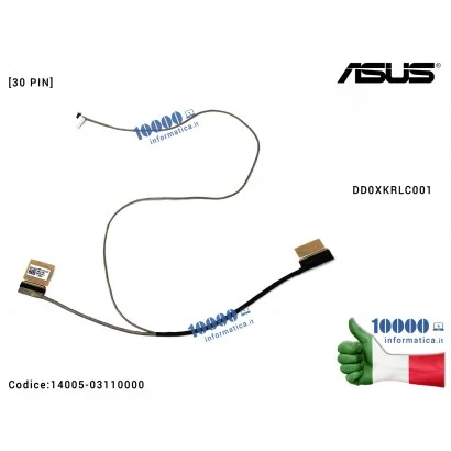 14005-03110000 Cavo Flat LCD ASUS X509 X509UJ X509UB X509JA (30 Pin) 14005-03110000 Cavo Flat LCD ASUS VivoBook 15 X509B X509...