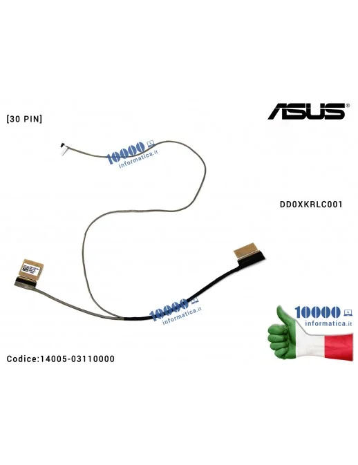 14005-03110000 Cavo Flat LCD ASUS X509 X509UJ X509UB X509JA (30 Pin) 14005-03110000 Cavo Flat LCD ASUS VivoBook 15 X509B X509...