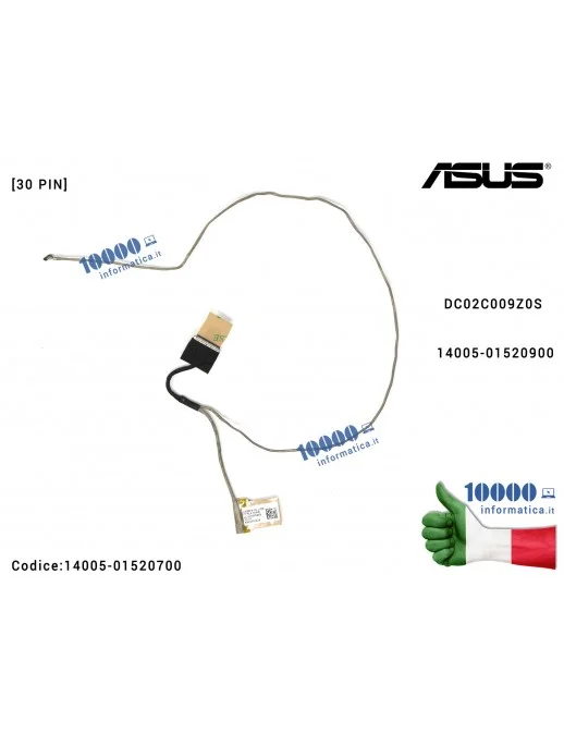 14005-01520700 Cavo Flat LCD ASUS [30 PIN] ZenBook UX305 UX305C UX305CA UX305F UX305FA UX305L UX305LA UX305LB UX305LN UX305U ...